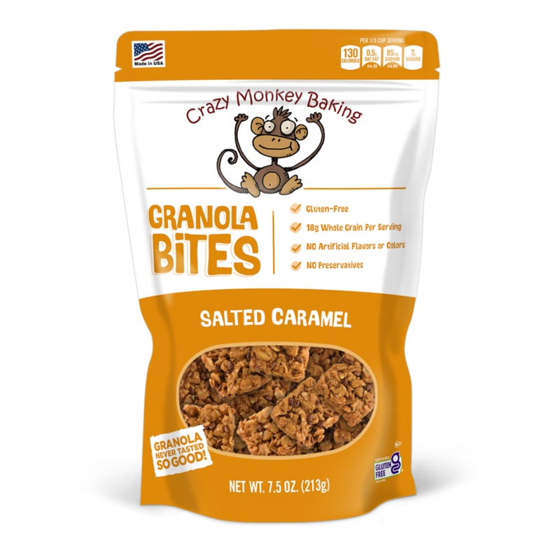 Crazy Monkey Baking Salted Caramel Granola Bites – 7.5oz