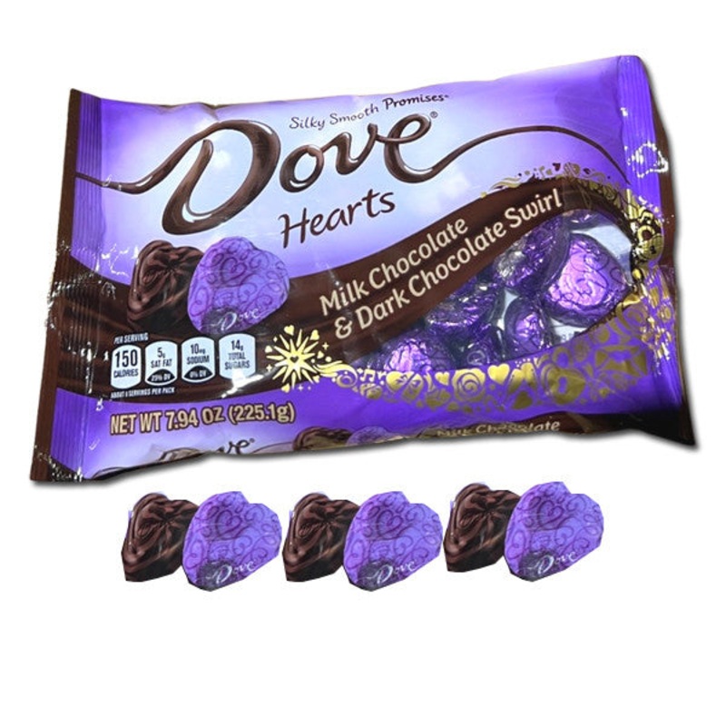 Dove Milk & Chocolate Swirl Hearts 7.94oz (Purple)