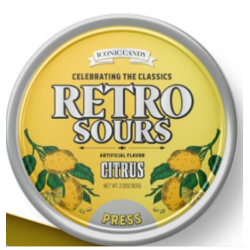 Iconic Retro Sours Citrus Tin 8ct Box