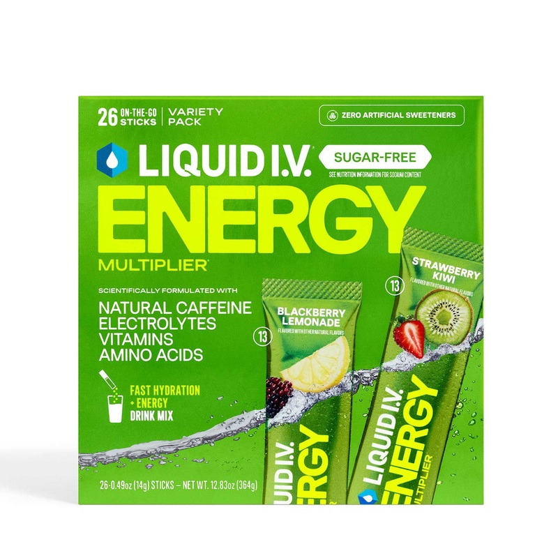 Liquid IV Sugar Free Energy Variety Pack, 0.49 oz., 26 pk.