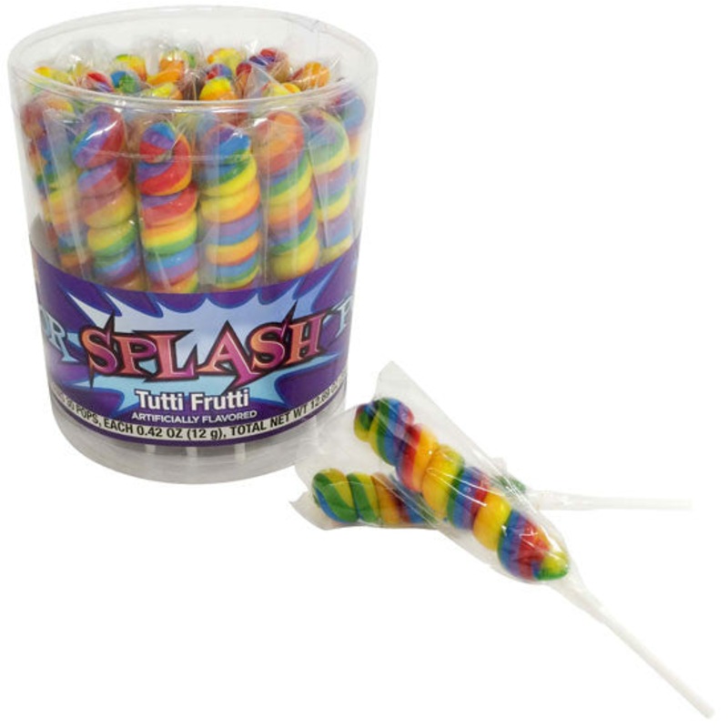 Rainbow Swirl Tuti Frutti Lollipops 30 Count