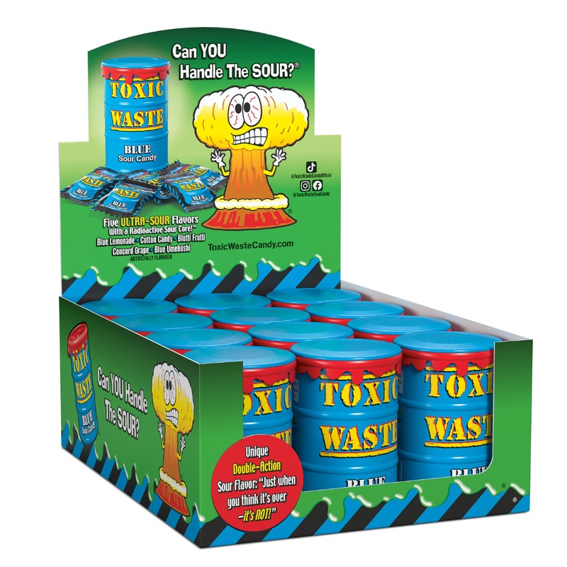 Toxic Waste Blue Sour Candy – 1.48oz / 12ct
