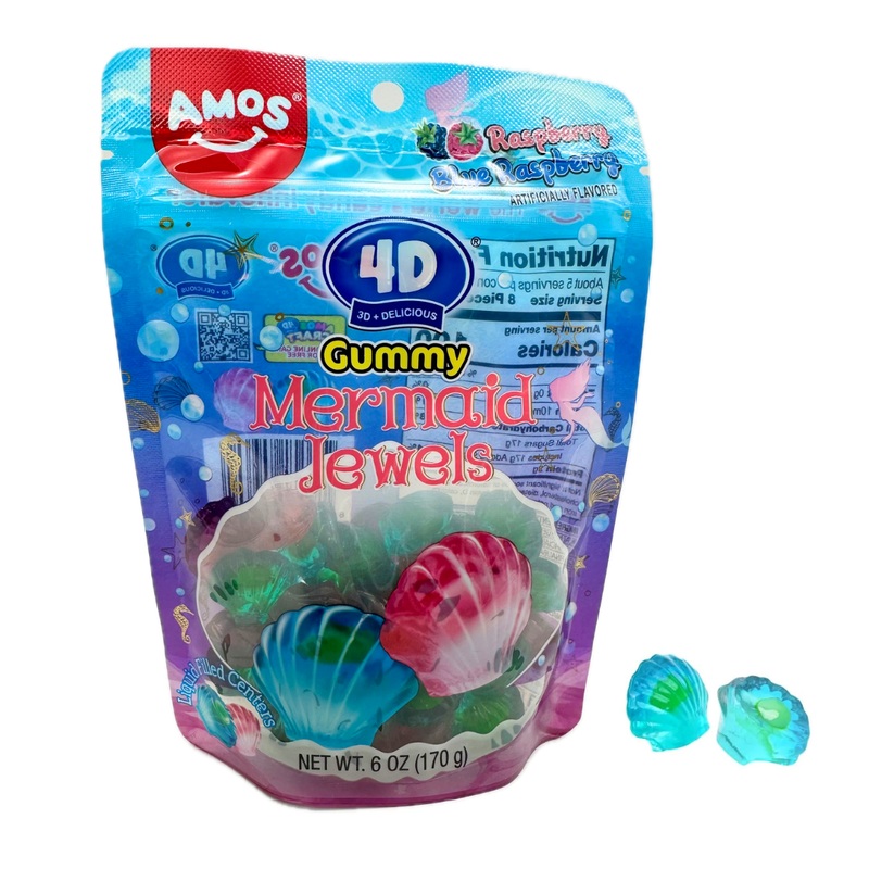 Amos 4D Gummy Mermaid Jewels – 6oz