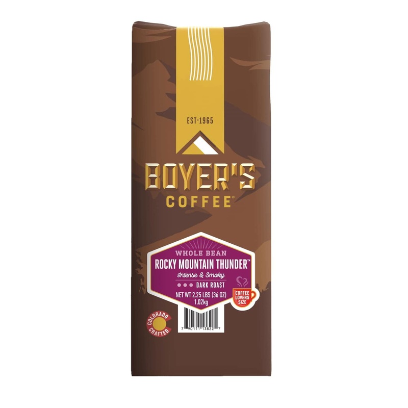 Boyer’s Coffee Rocky Mountain Thunder Dark Roast Whole Bean, 36 oz.