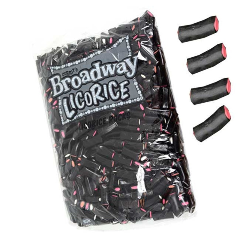 Gerrit Broadway Black Licorice Rock Sticks 4.4lb Bag