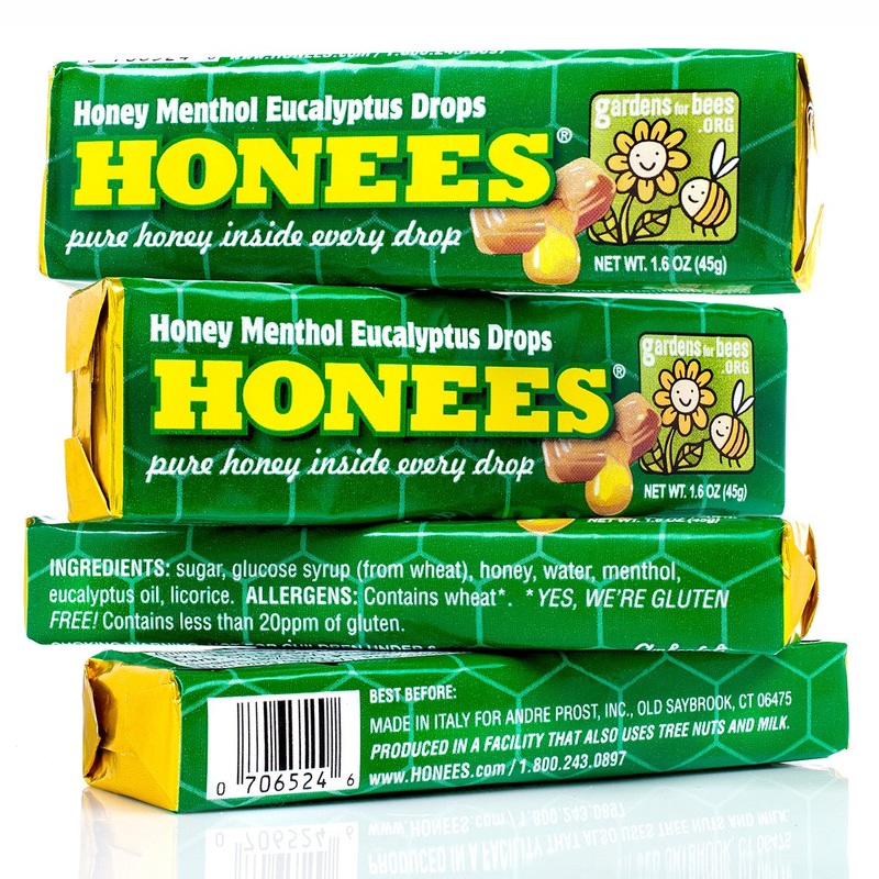 Honees Cough Drop Honey Menthol Eucalyptus 1.6 oz