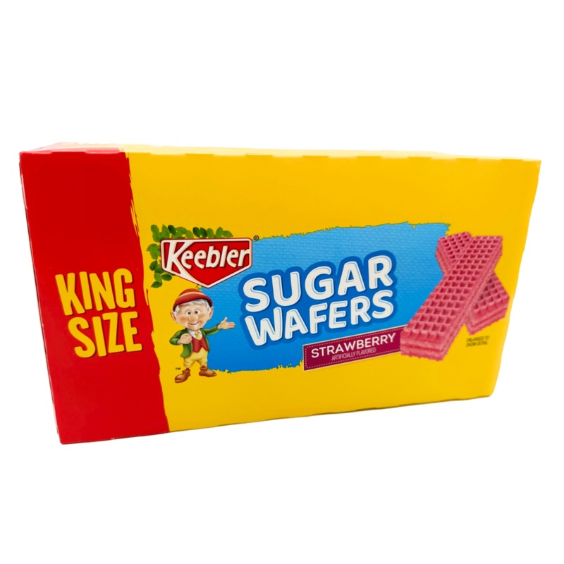 Keebler King Size Strawberry Sugar Wafers – 4.4oz / 9ct