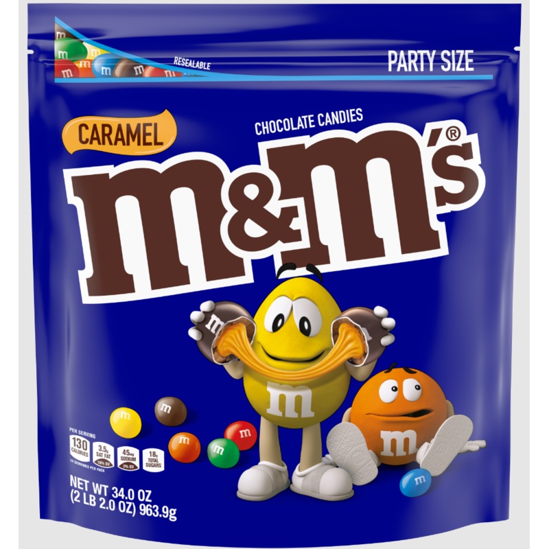 M&M Mars Stand Up Pouch M&M’s Caramel 6ct 34oz