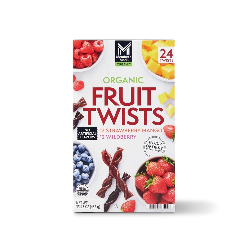 Member’s Mark Organic Fruit Twist, Variety Pack, 0.63 oz., 24 pk.