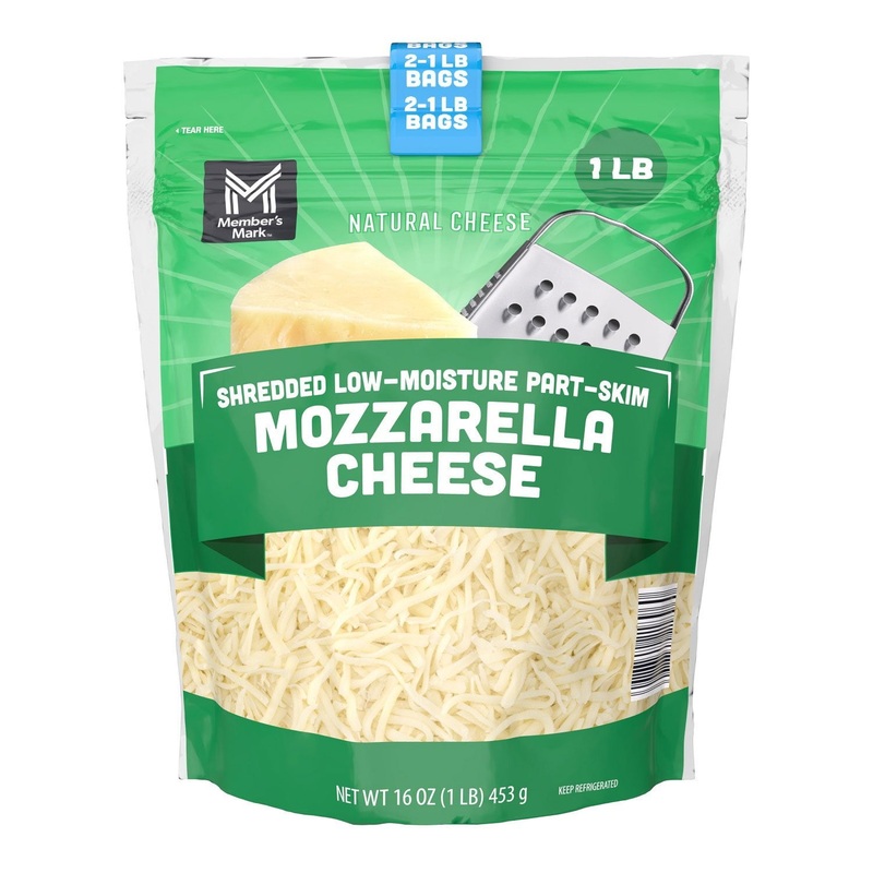 Member’s Mark Part-Skim Shredded Mozzarella Cheese 1 lb., 2 pk.