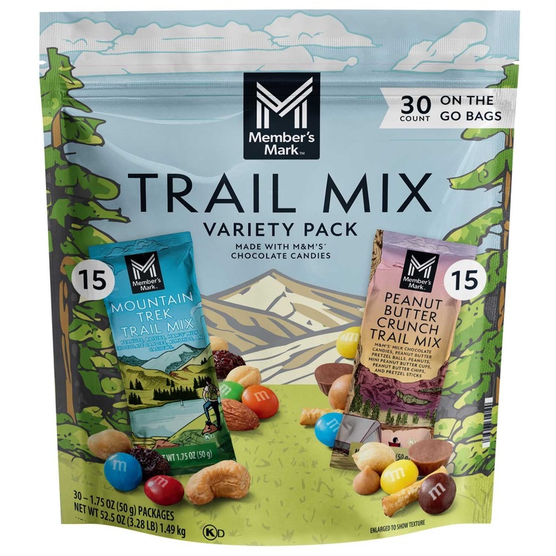 Member’s Mark Variety Pack Trail Mix, 1.75 oz., 30 pk.