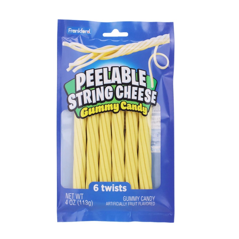 Peelable String Cheese Gummy Candy – 4oz