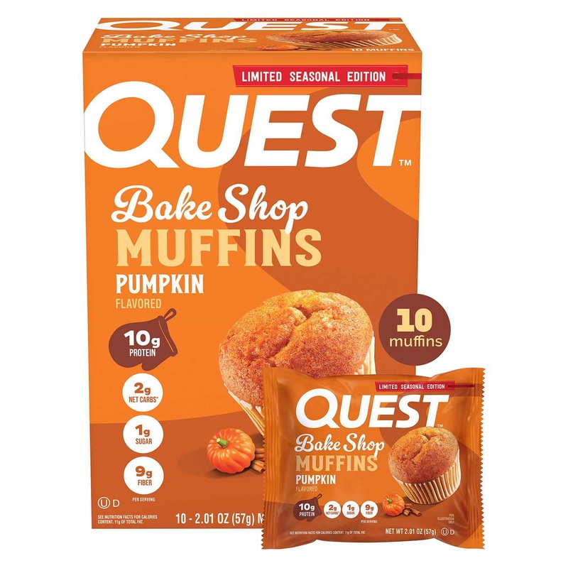 Quest Bake Shop 10g Protein Muffins, Pumpkin, 2.01 oz., 10 pk.