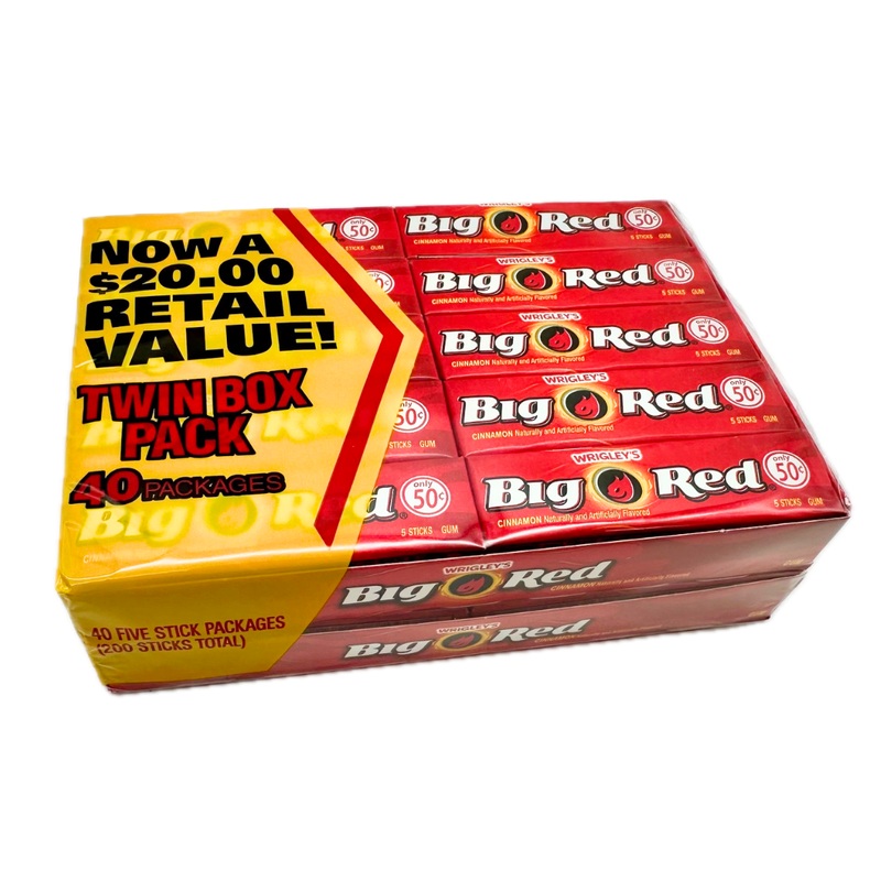 Wrigley’s Big Red Chewing Gum – 5pc / 40ct