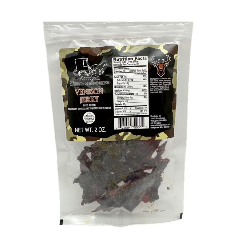 Amish Smokehouse Venison Jerky – 2oz