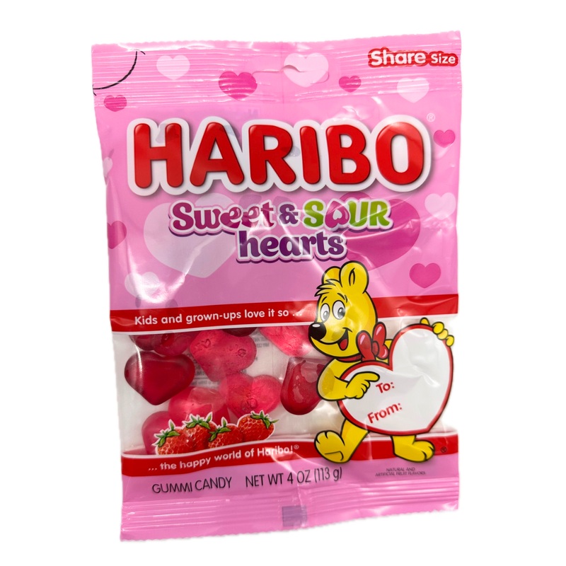 Haribo Sweet & Sour Hearts – 4oz