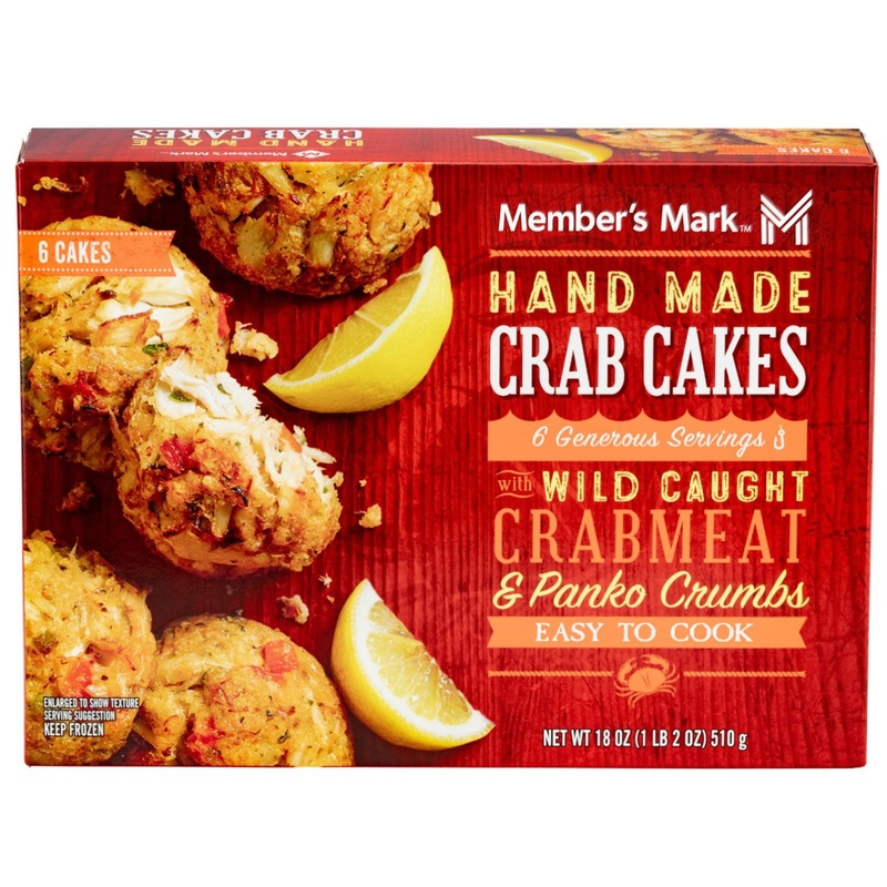 Member’s Mark Wild Caught Handmade Crab Cakes, Frozen, 6 ct.