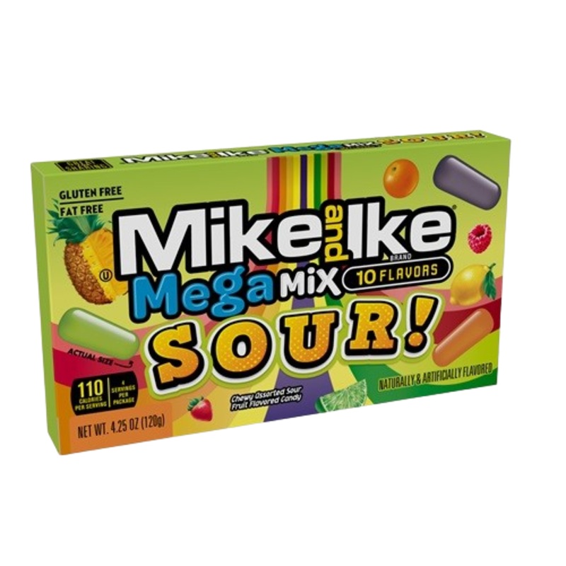Mike and Ike Mega Mix Sour 4.25 oz. Theater Box