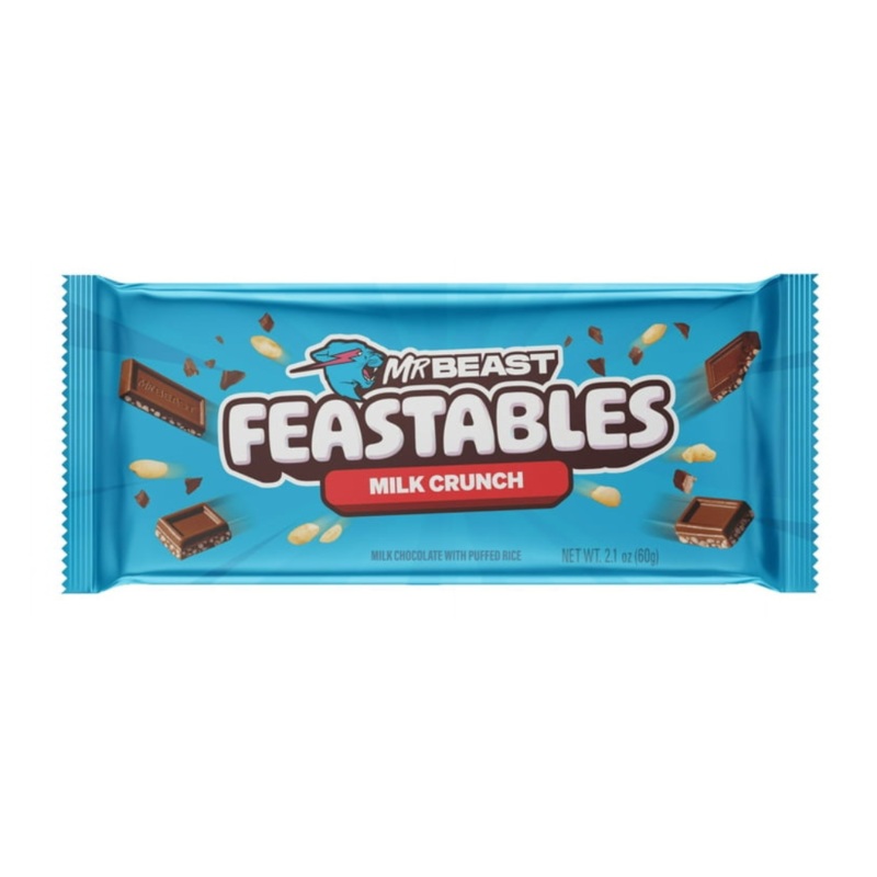 Mr. Beast Feastables King Size Milk Crunch Bar – 2.1oz / 24ct