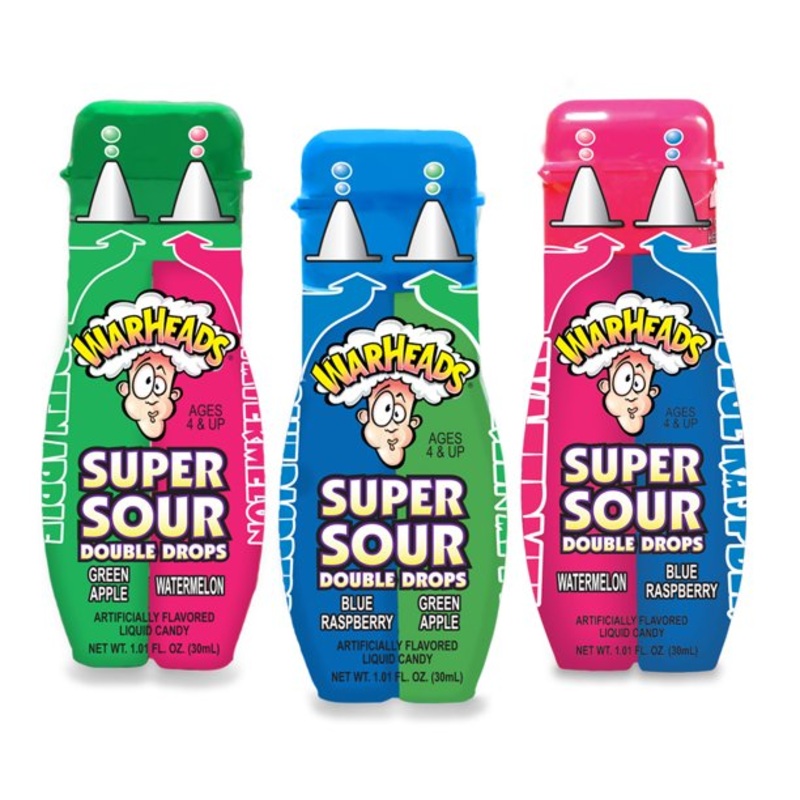 WARHEADS SUPER SOUR DOUBLE DROPS