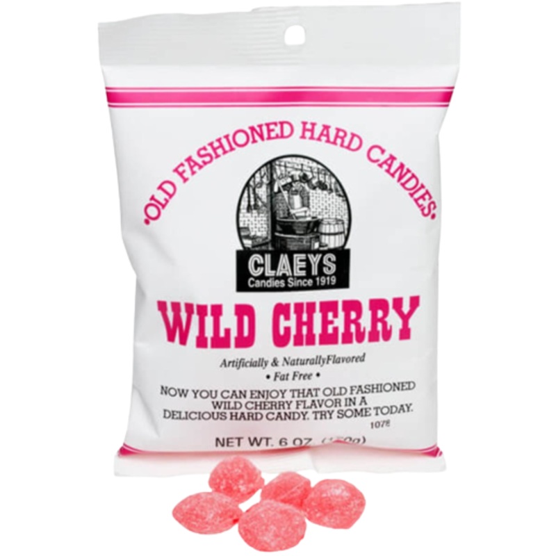 Claeys Wild Cherry Old Fashioned Hard Candies