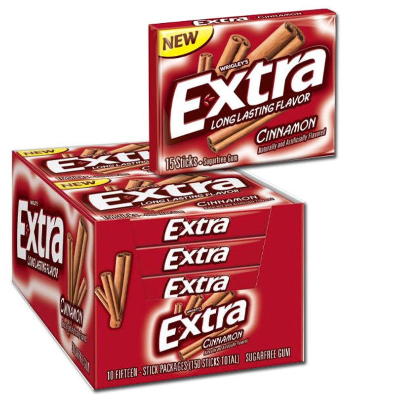 EXTRA Cinnamon Sugarfree Gum – 15pc / 10ct