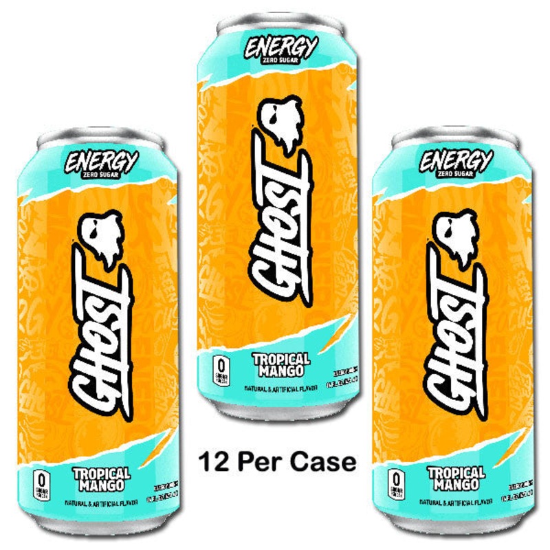Ghost Energy Drink Tropical Mango – 16oz / 12ct