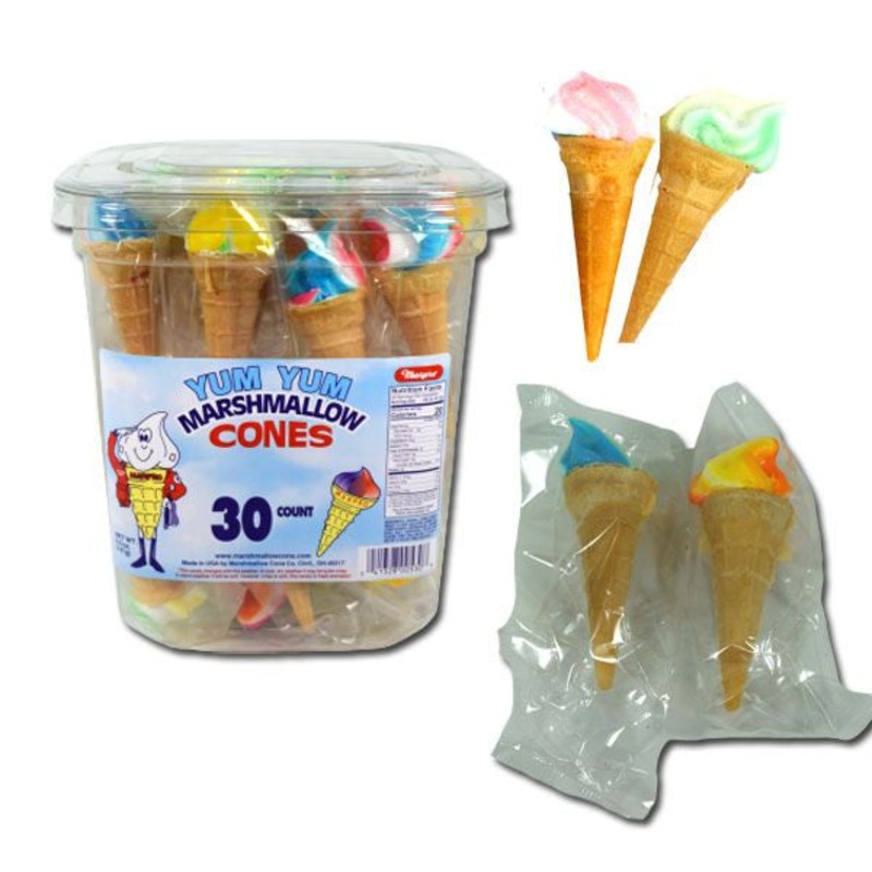 Marpo Marshmallow Cones TUB 30 Count