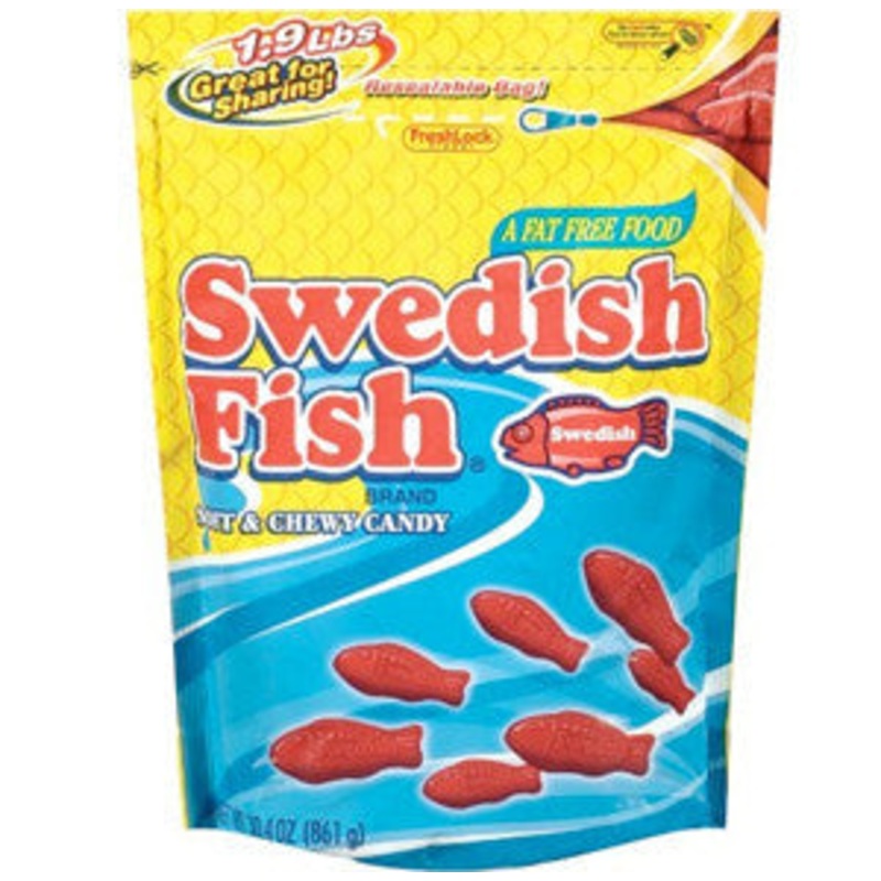 Mini Red Swedish Fish 1.9lb Resealable Bag