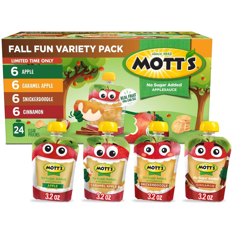 Mott’s Fall Fun Caramel Apple Applesauce Variety Pack, 3.2 oz., 24 pk.