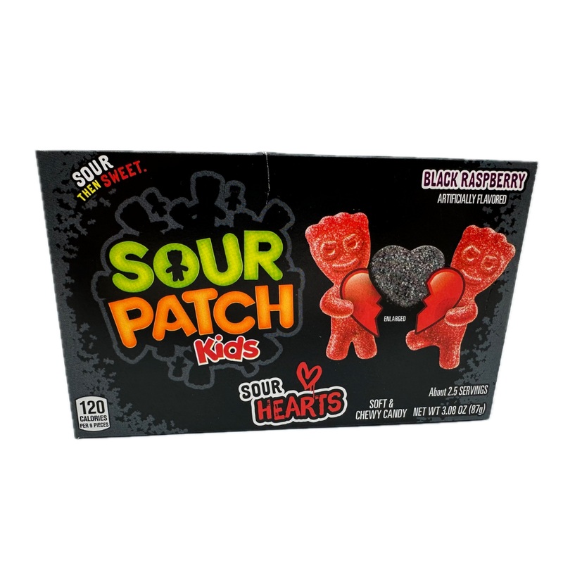 Sour Patch Kids Sour Black Hearts Theatre Size Box – 3.1oz