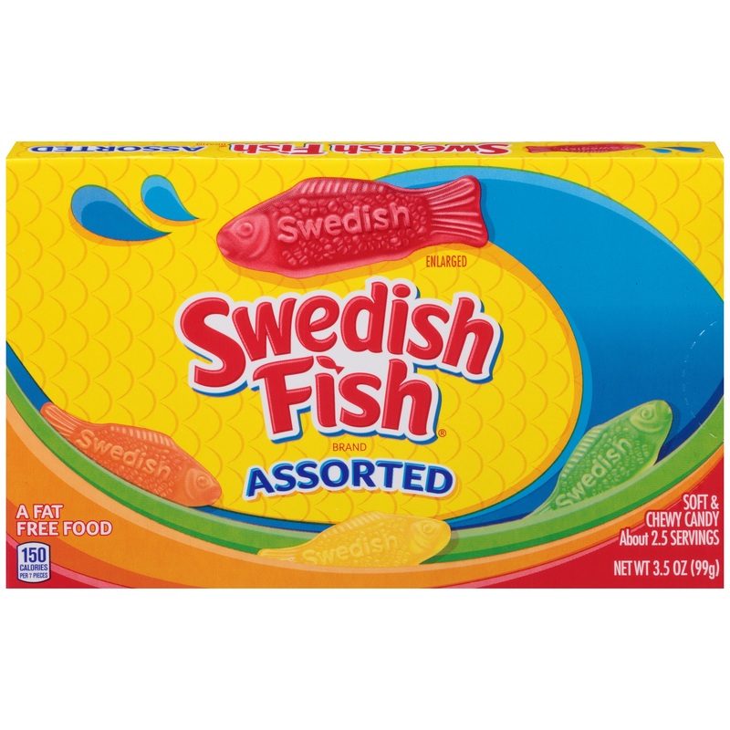 Swedish Fish Assorted Soft & Chewy Candy – 3.5-oz. Theater Box