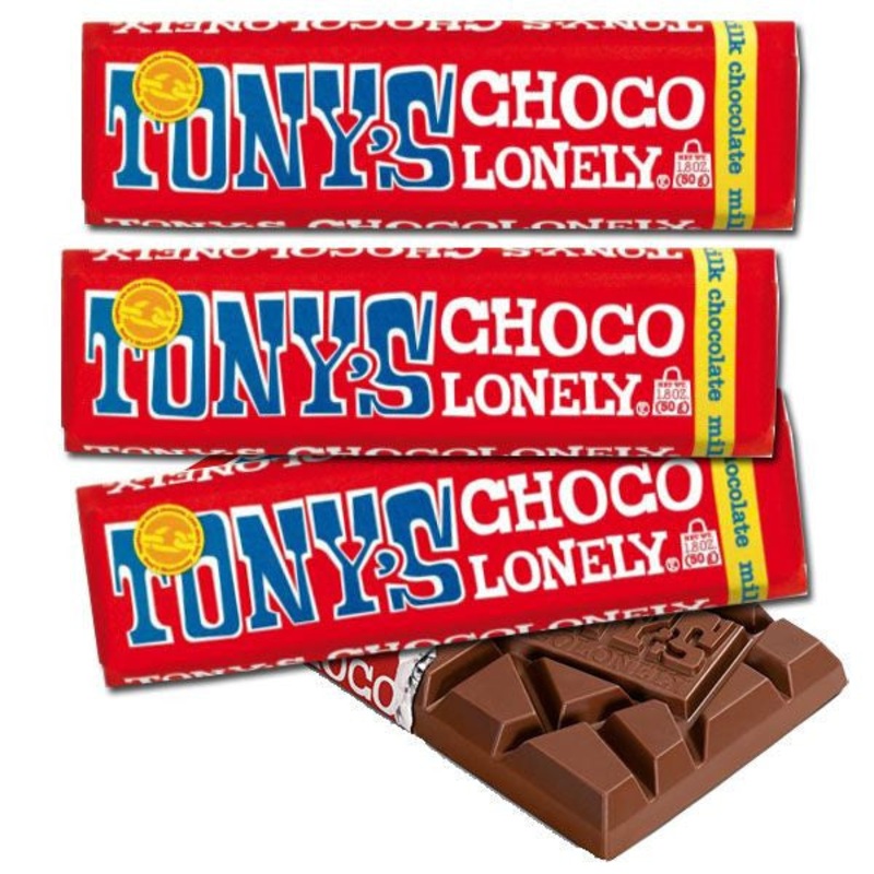 Tony’s Chocolonely Milk Choc Candy Bars 35 Count