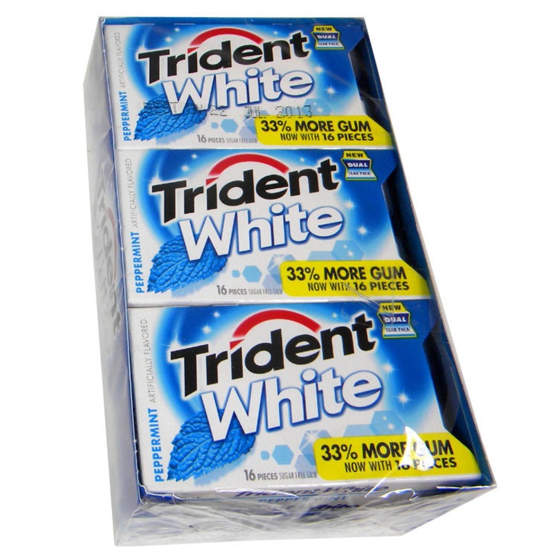 Trident White Sugarless Gum 9 Count – Peppermint