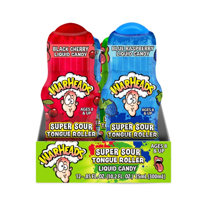 WarHeads Super Sour Tongue Roller Liquid Candy – 0.85oz / 12ct