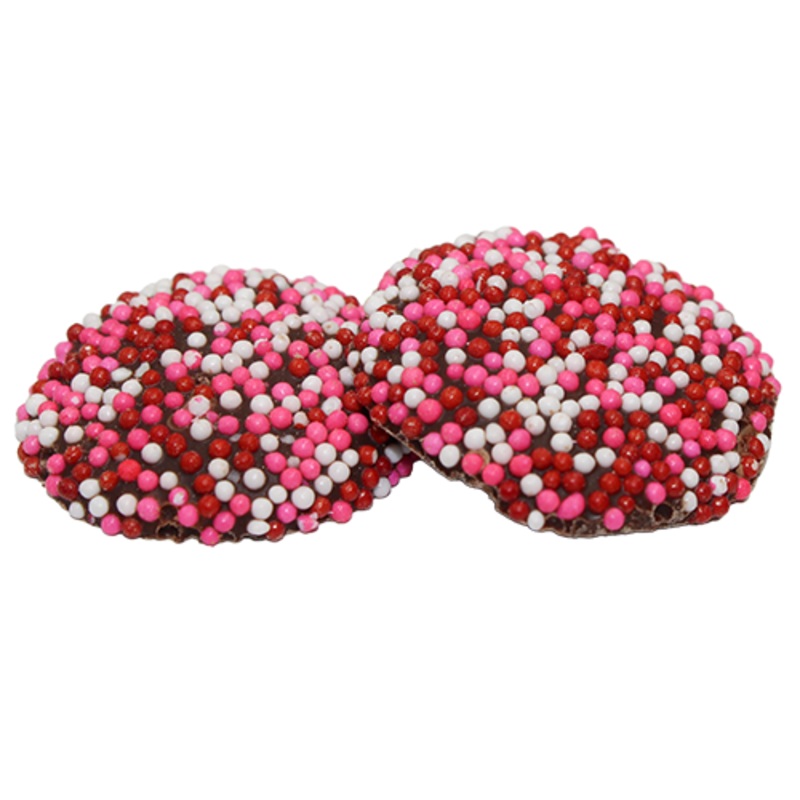 Dark Chocolate Valentine’s Maxi Nonpareils 2 lb. Bulk Bag