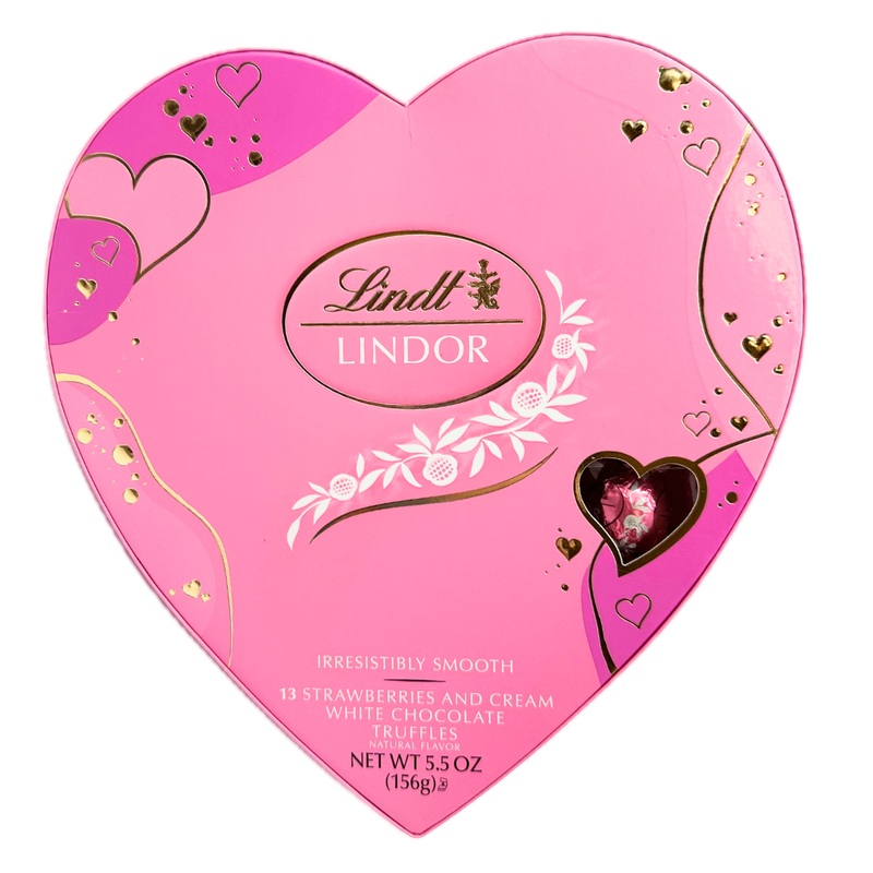Lindt Lindor Valentine’s Day Strawberries and Cream White Chocolate Truffles – 5.5oz / 13ct