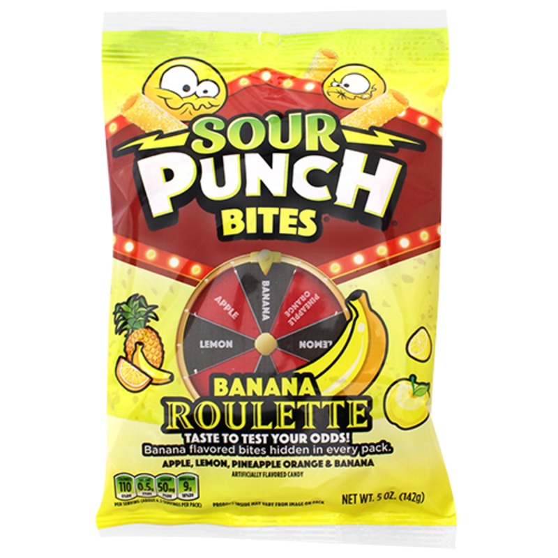Sour Punch Bites Banana Roulette 5 oz. Bag