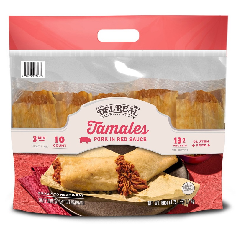 Del Real Foods Pork in Red Sauce Tamales 10 ct., 60 oz.