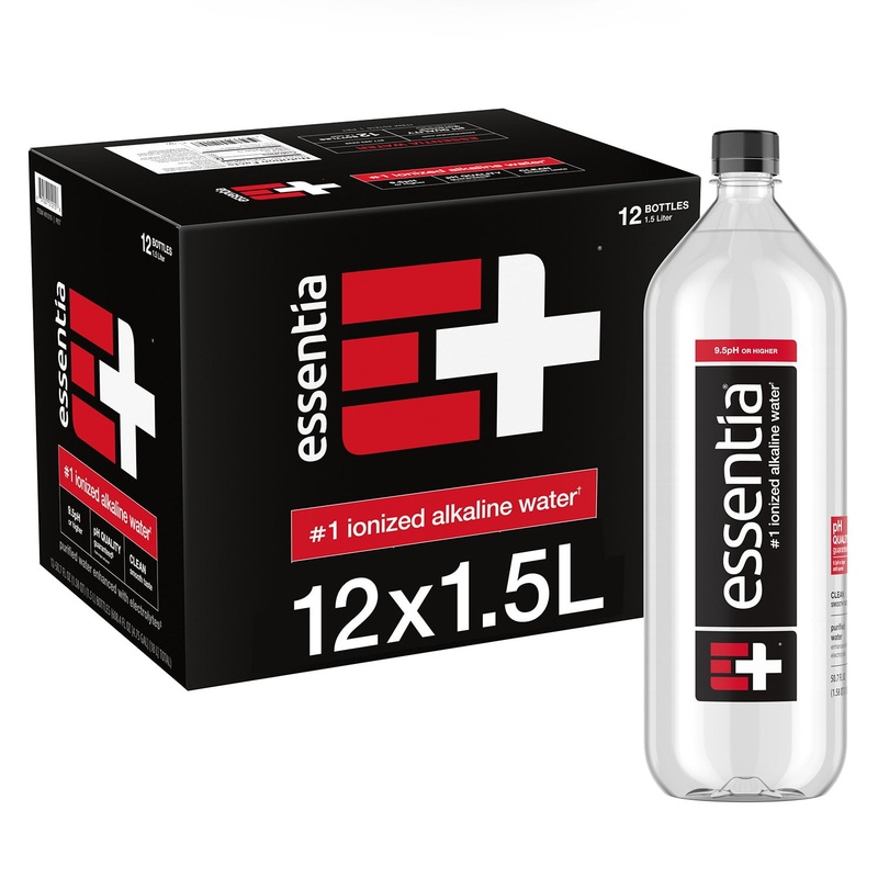 Essentia Bottled Water, Ionized Alkaline Water 1.5 L., 12 pk.
