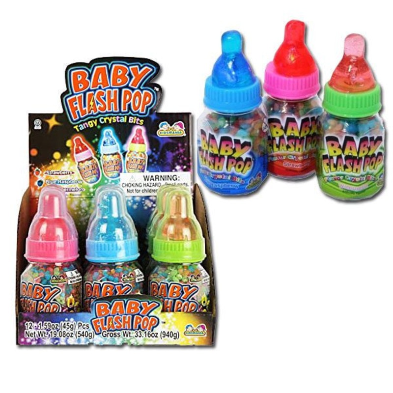 Flash Pop Baby Bottles Candy – 12ct