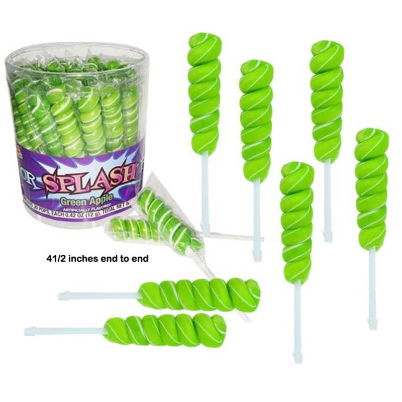 Green & White Color Lollipops 30 Count