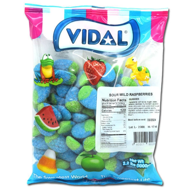 Gummi Sour Wild Raspberries 2.2lb