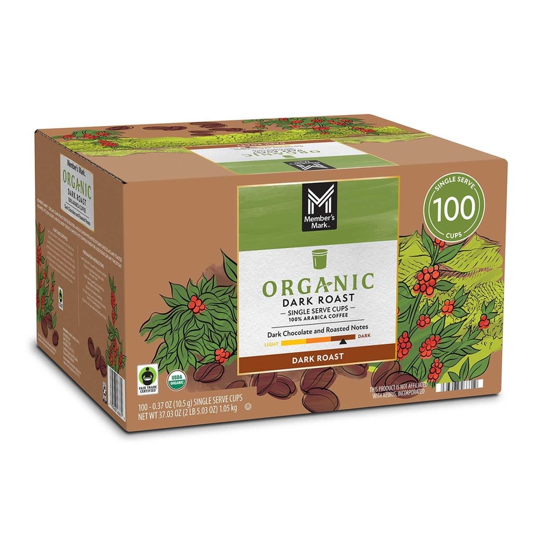 Member’s Mark Organic Dark Roast Coffee Pods, 100 ct.