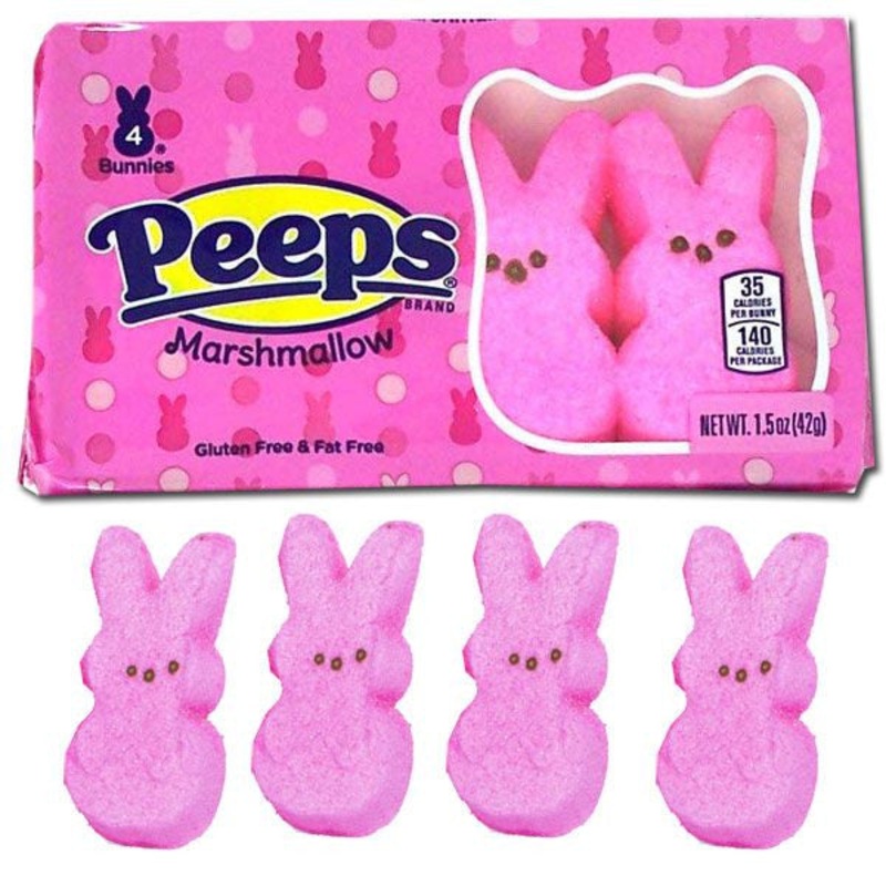 PEEPS Marshmallow Bunnies Pink – 4ct