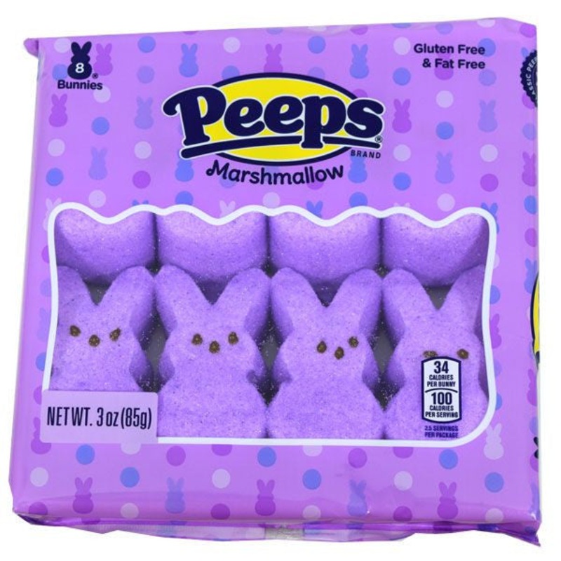 PEEPS Marshmallow Bunnies Purple – 8ct
