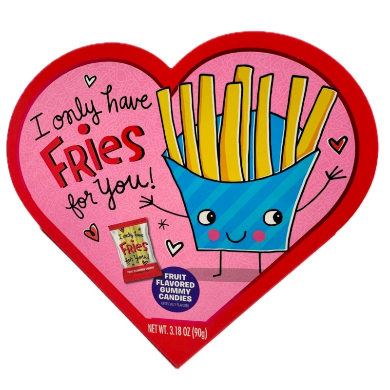 “I Only Have Fries for You” Gummy Candy Heart Box – 3.18oz