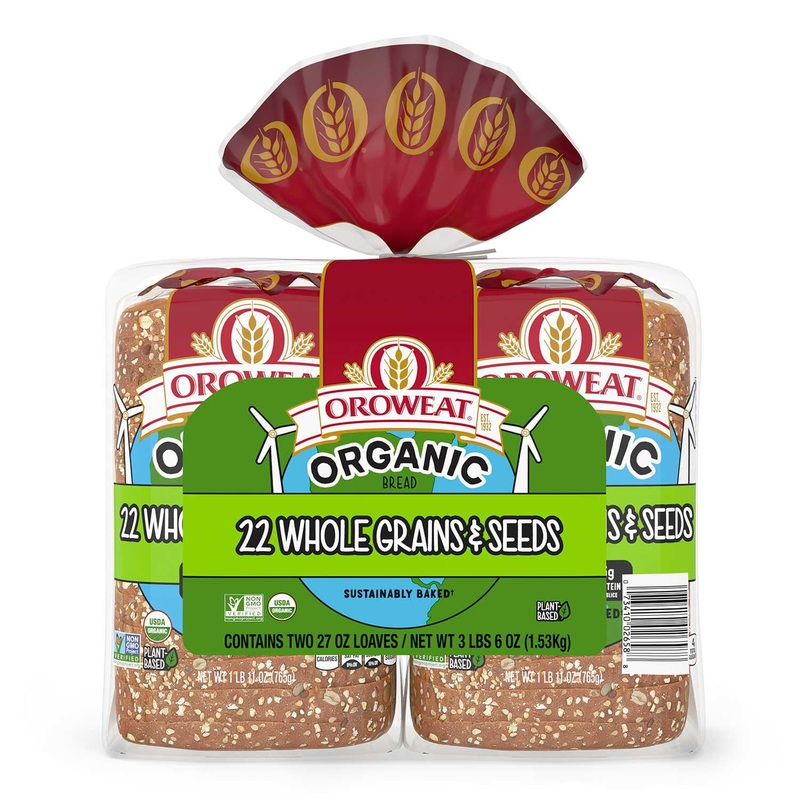 Oroweat Organic Non-GMO 22 Grains & Seeds Bread 27 oz., 2 pk.