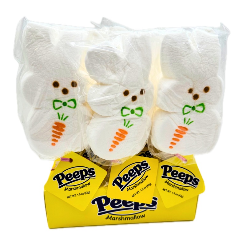 PEEPS White Marshmallow Bunny Pop – 1.5oz / 12ct