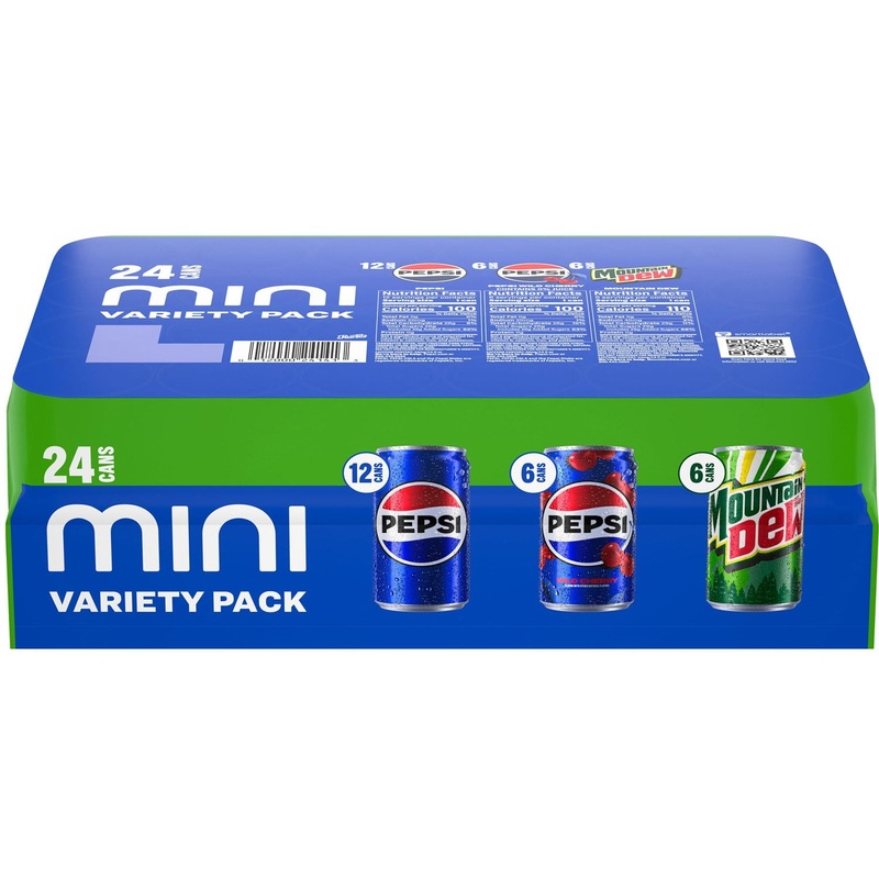 Pepsi and Mountain Dew Mini Cans Variety Pack, 7.5 fl. oz., 24 pk.
